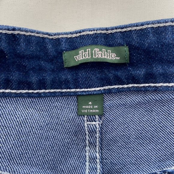 Wild Fable super high rise straight dark blue denim casual weekend streetwear 4 - Picture 8 of 8